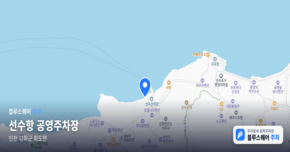 선수항 공영주차장 위치 지도
