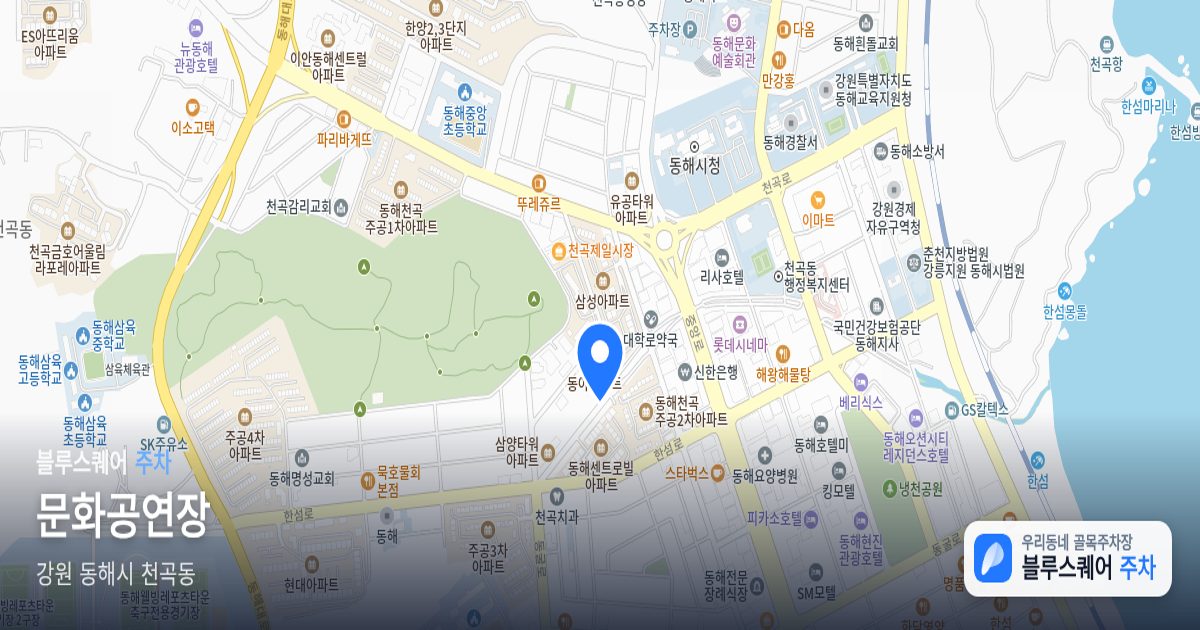 문화공연장 위치 지도