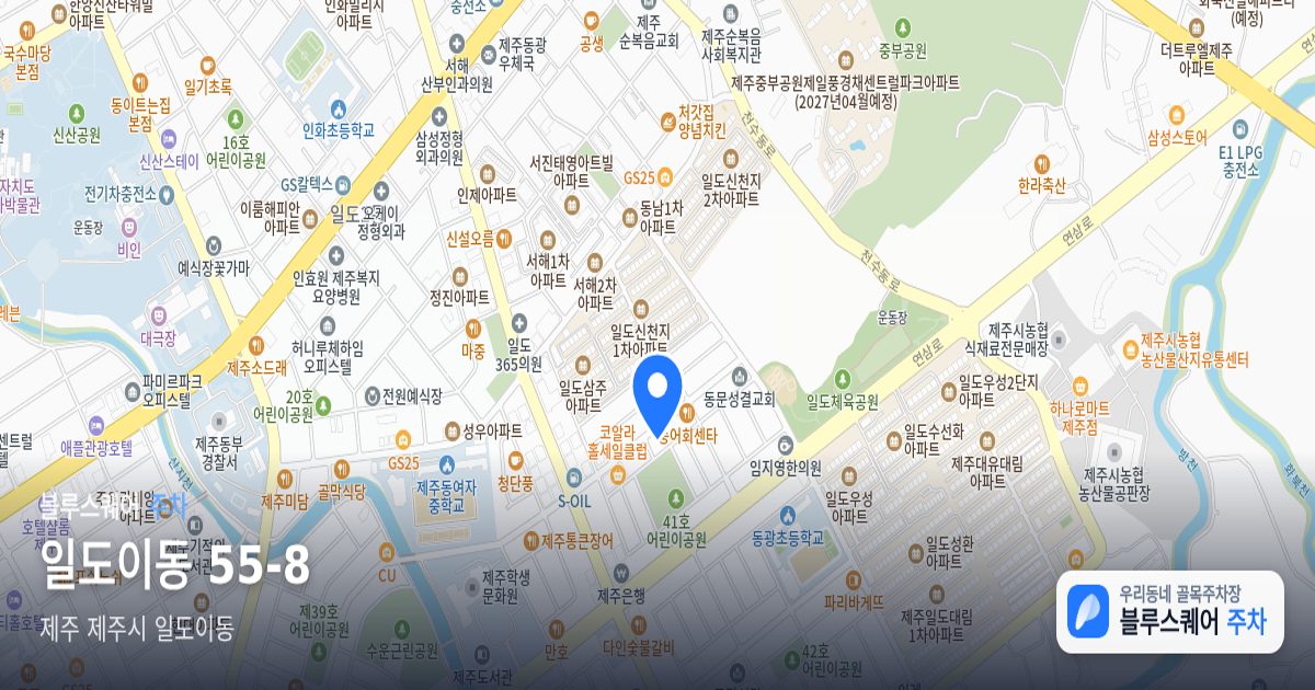 일도이동 55-8 위치 지도