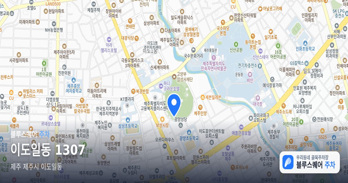 이도일동 1307 위치 지도