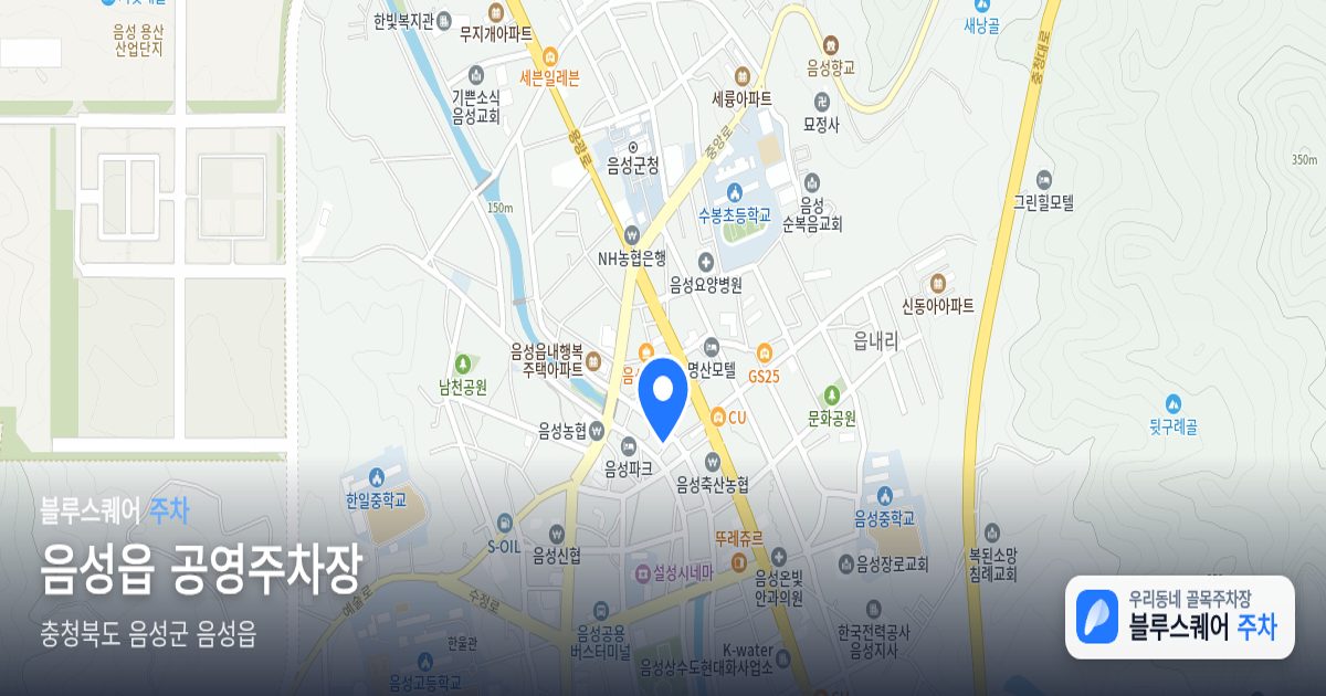 음성읍 공영주차장 위치 지도