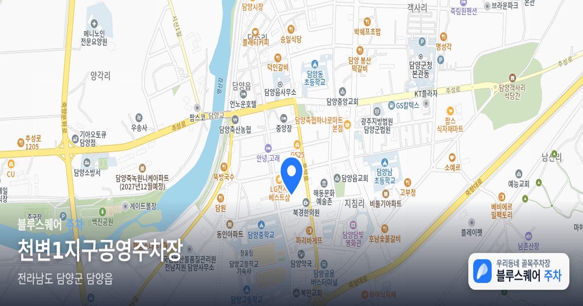 천변1지구공영주차장 위치 지도