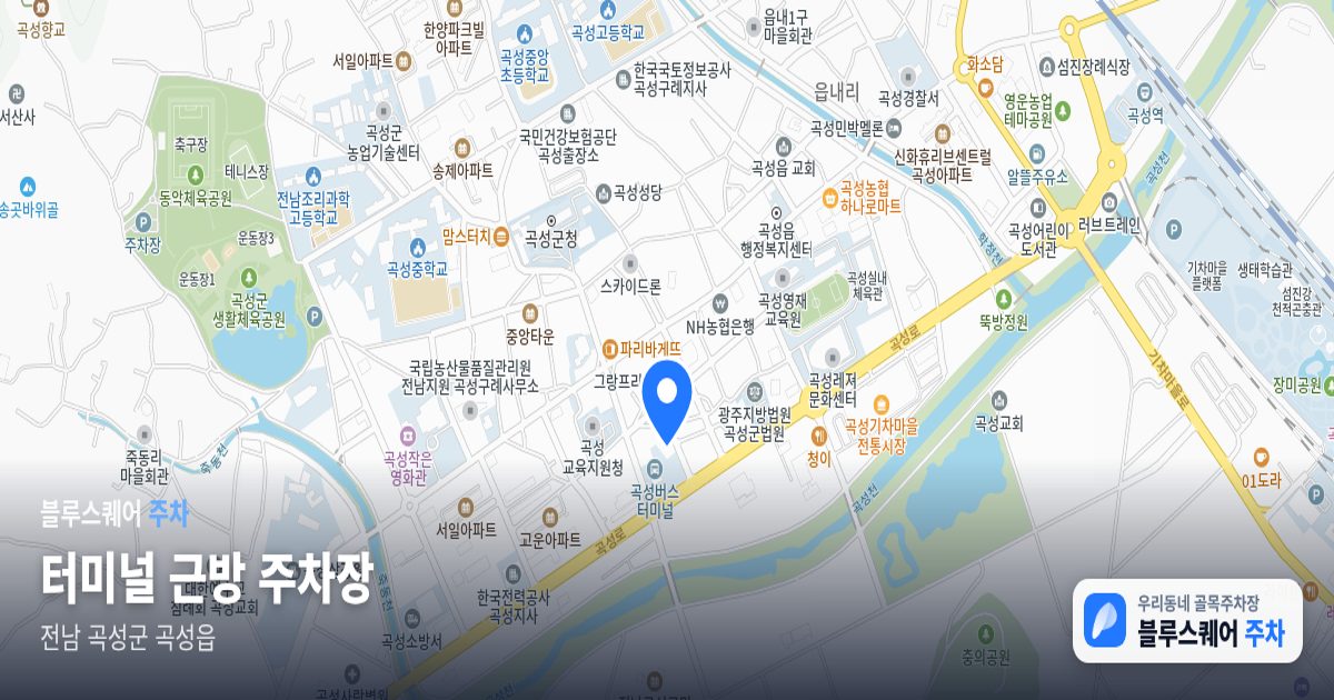 터미널 근방 주차장 위치 지도