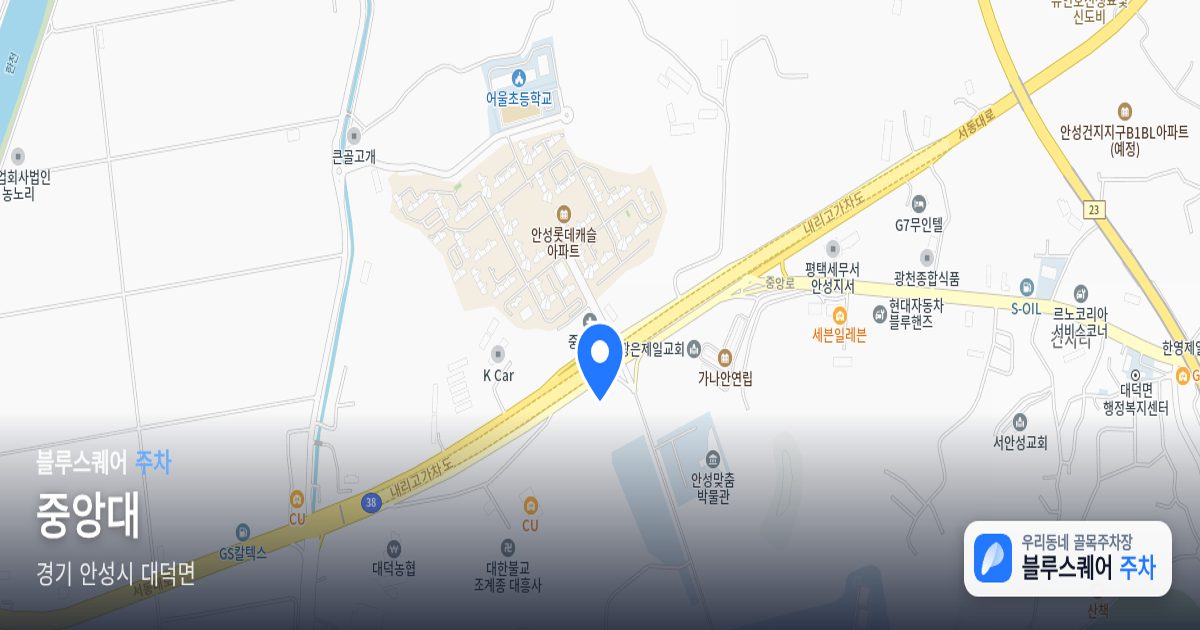 중앙대 위치 지도