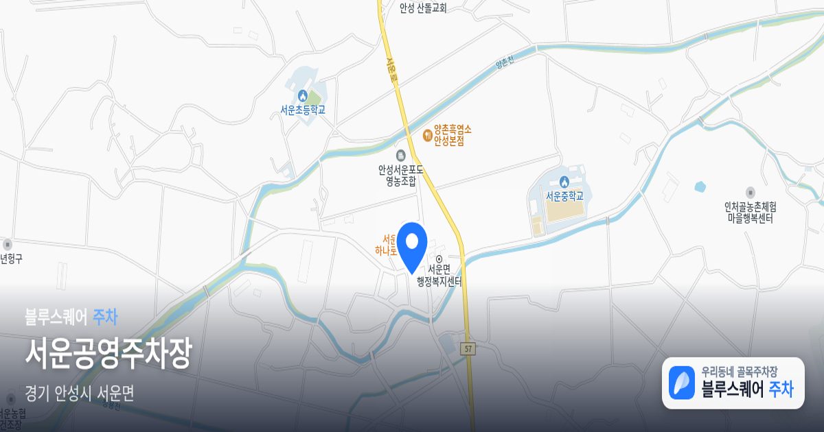 서운공영주차장 위치 지도