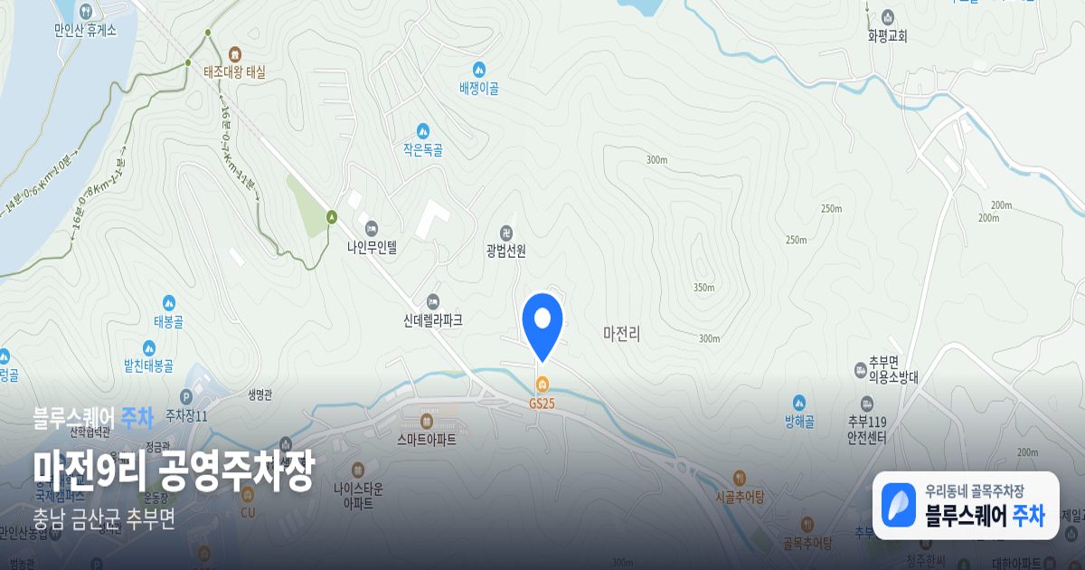 마전9리 공영주차장 위치 지도