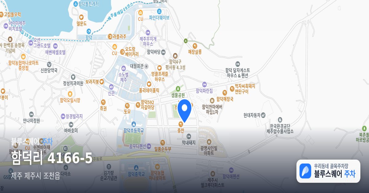 함덕리 4166-5 위치 지도