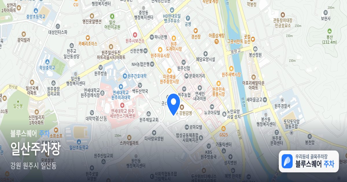 일산주차장 위치 지도