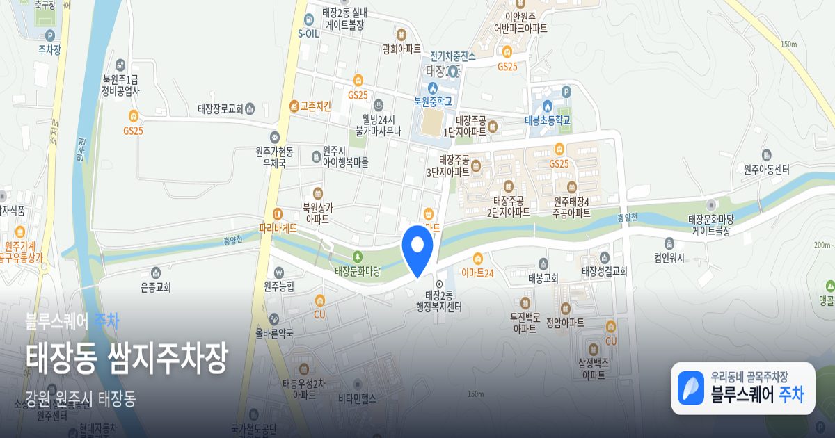 태장동 쌈지주차장 위치 지도