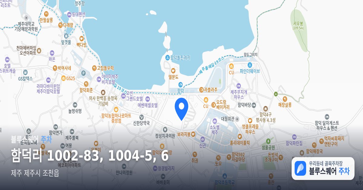 함덕리 1002-83, 1004-5, 6 위치 지도