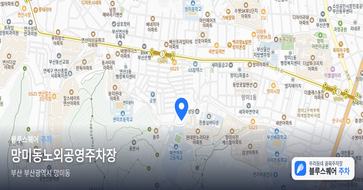 망미동노외공영주차장 위치 지도