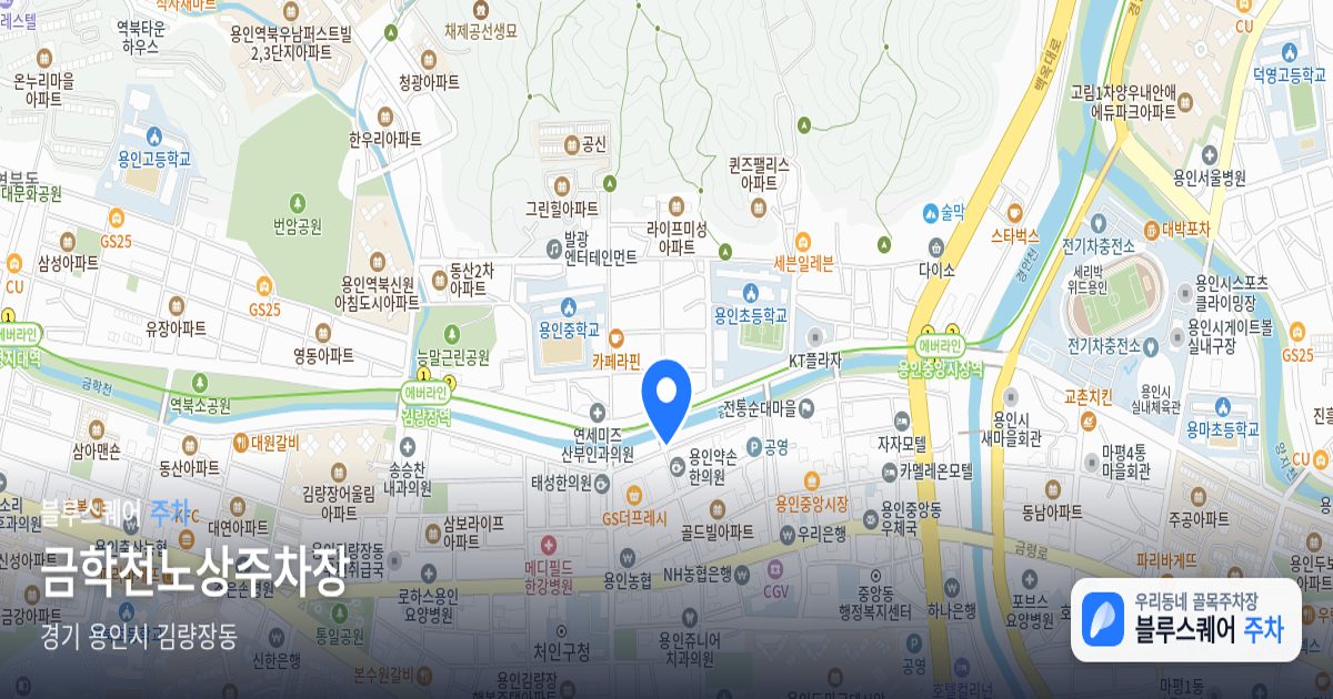 금학천노상주차장 위치 지도