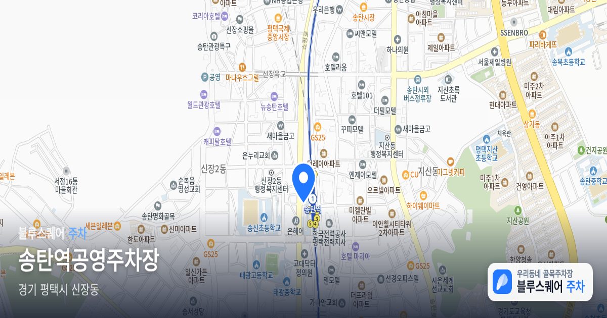 송탄역공영주차장 위치 지도