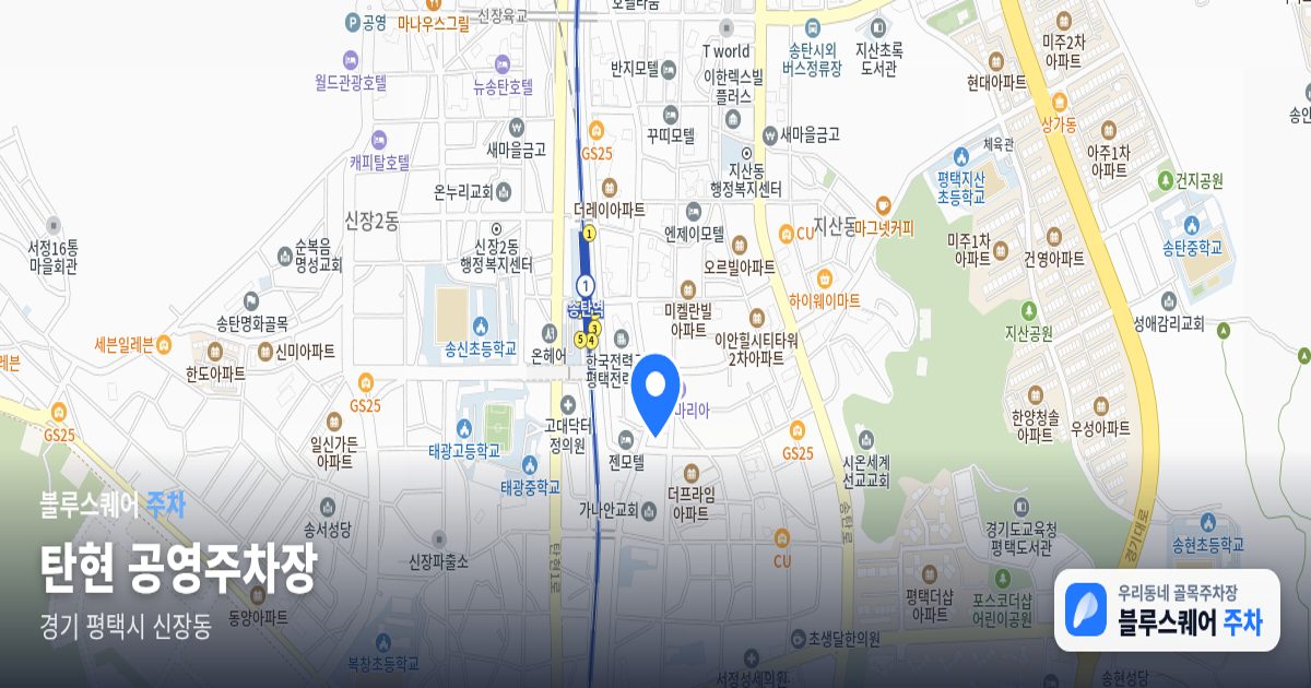 탄현 공영주차장 위치 지도