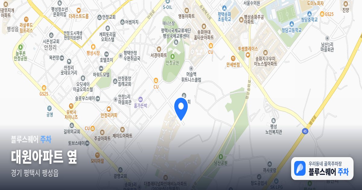 대원아파트 옆 위치 지도