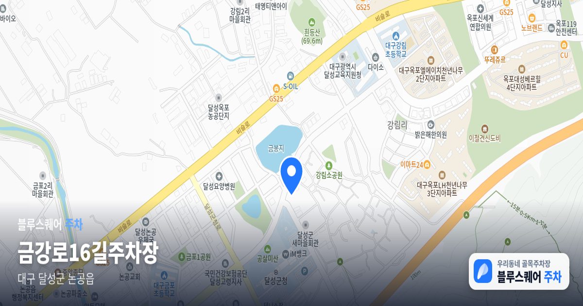 금강로16길주차장 위치 지도