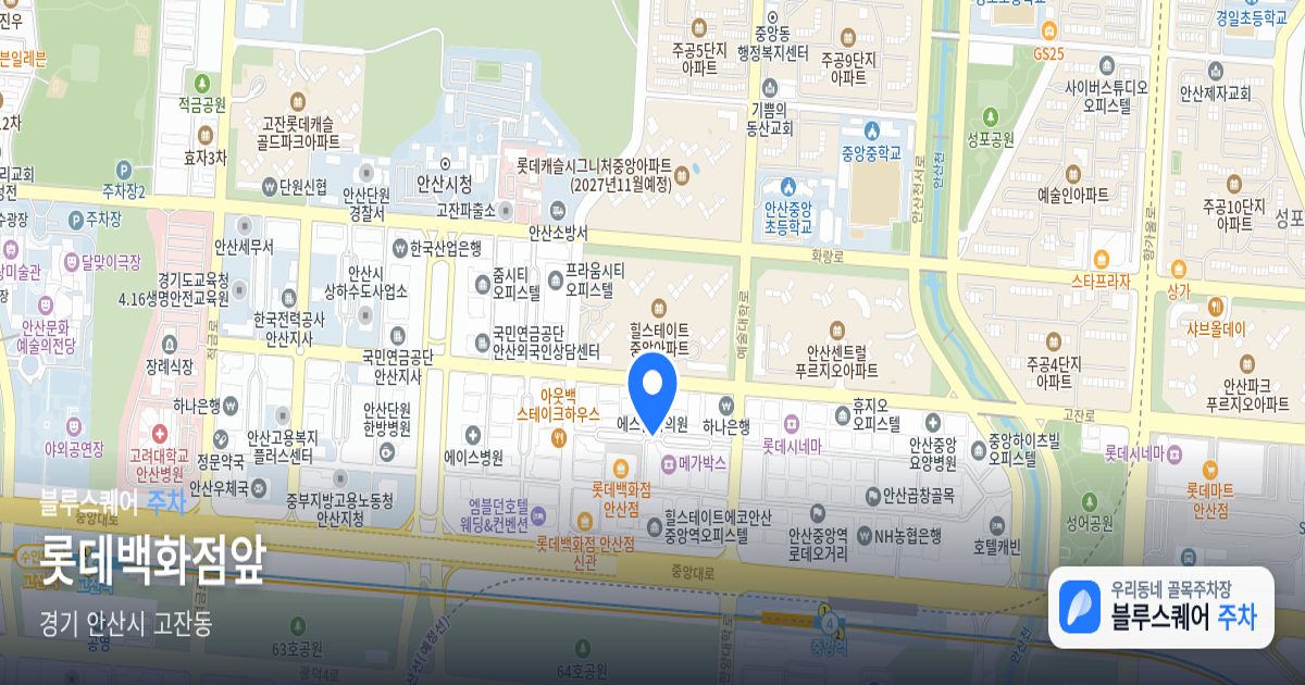 롯데백화점앞 위치 지도