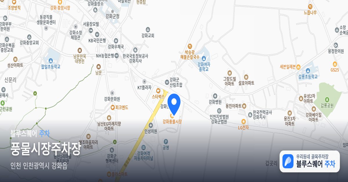 풍물시장주차장 위치 지도