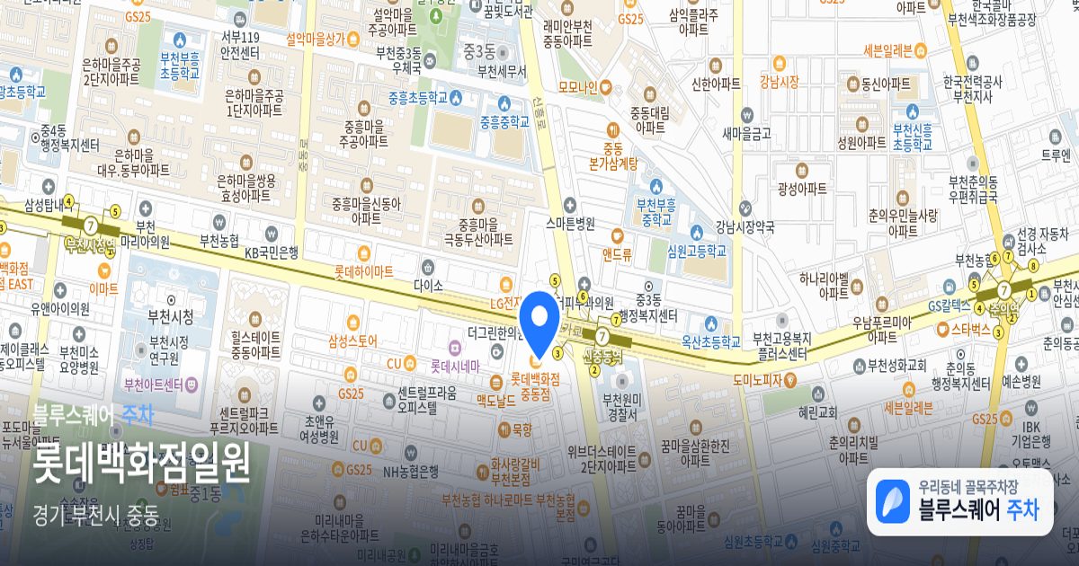 롯데백화점일원 위치 지도