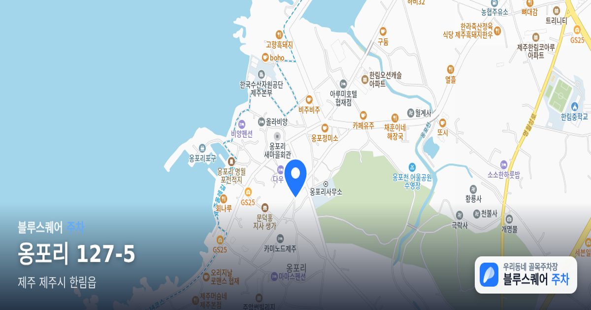 옹포리 127-5 위치 지도