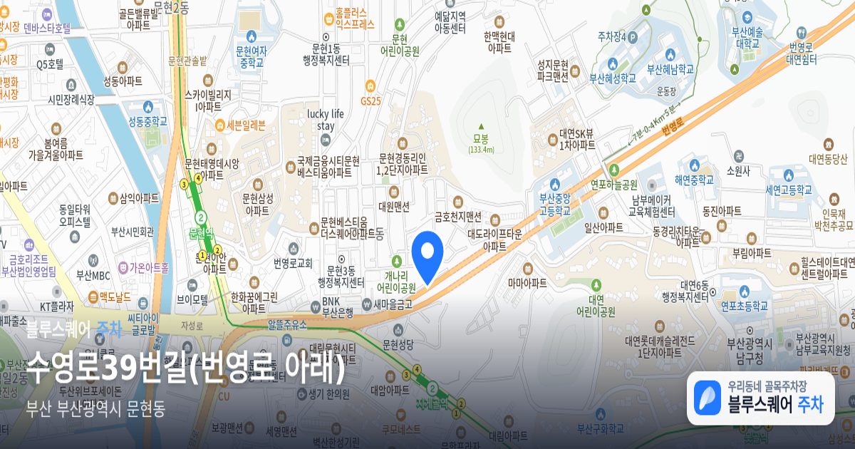 수영로39번길(번영로 아래) 위치 지도