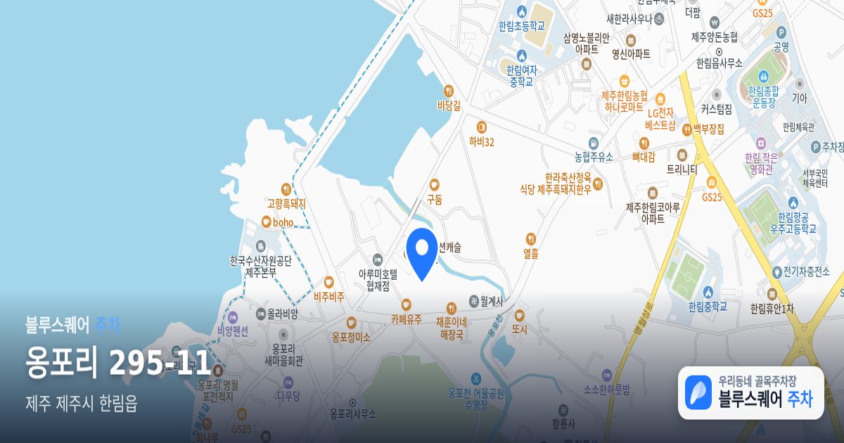 옹포리 295-11 위치 지도