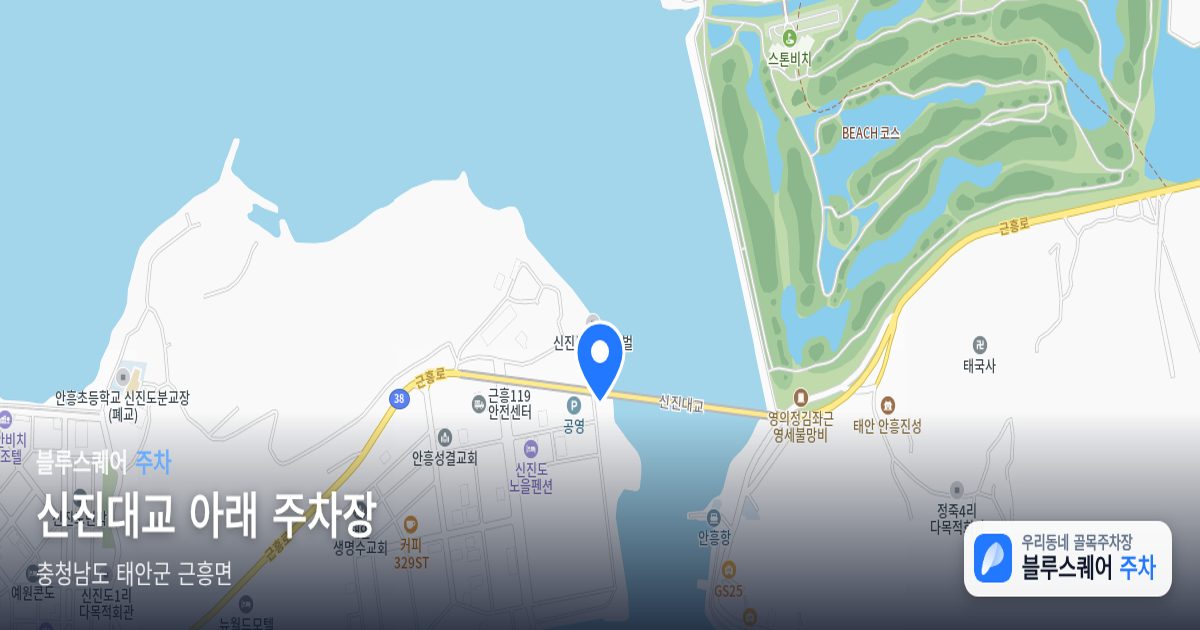 신진대교 아래 주차장 위치 지도