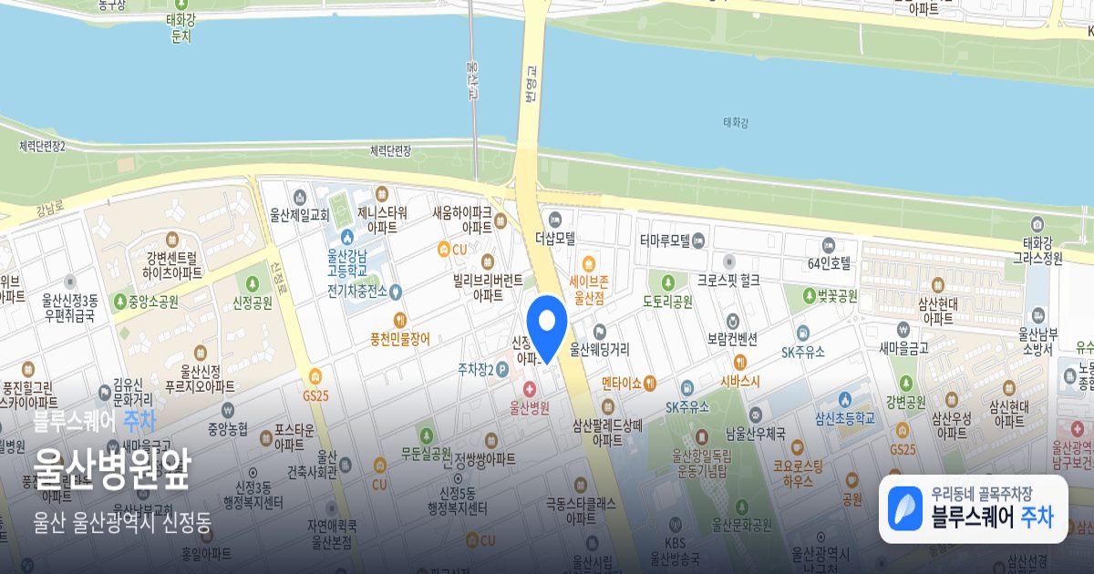 울산병원앞 위치 지도