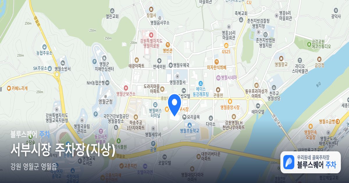 서부시장 주차장(지상) 위치 지도