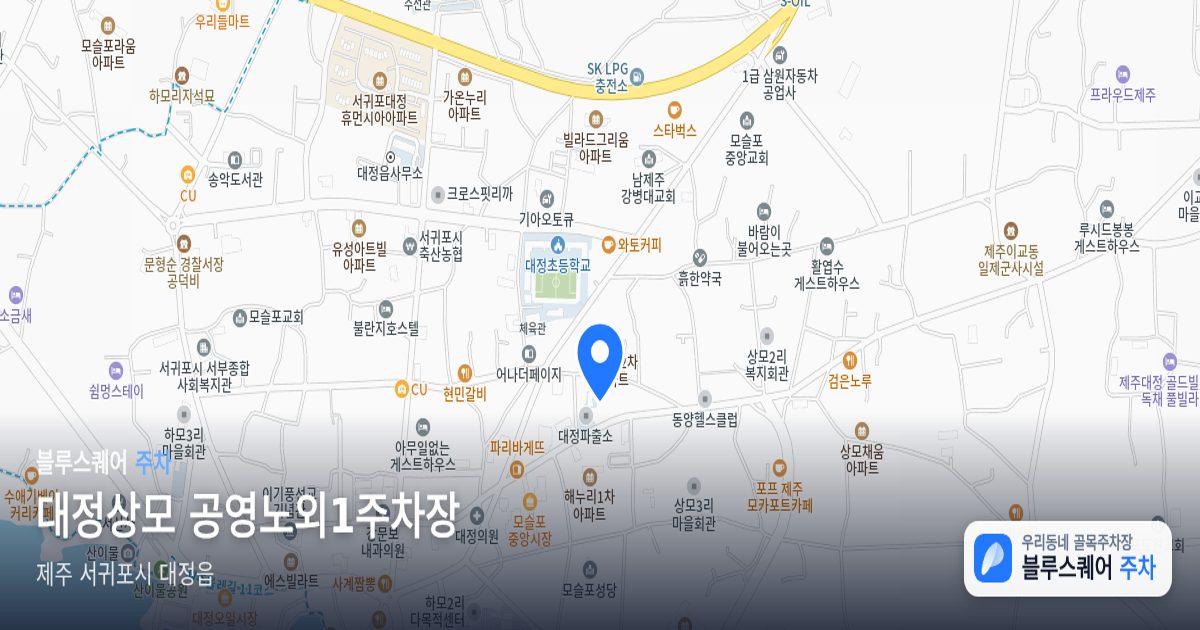 대정상모 공영노외1주차장 위치 지도