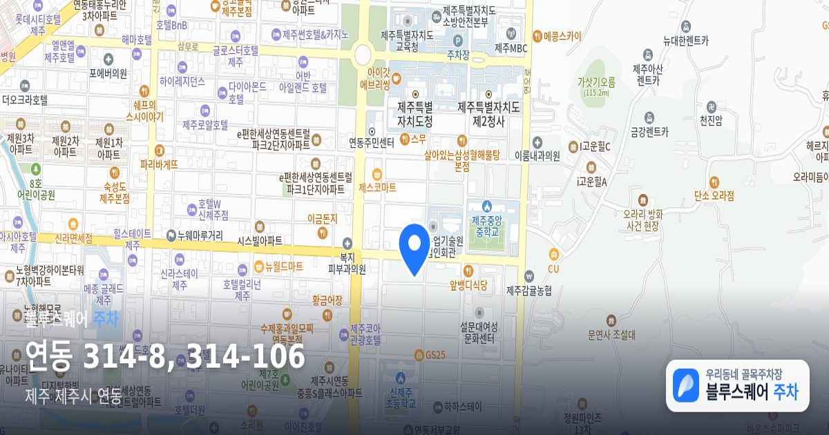연동 314-8, 314-106 위치 지도
