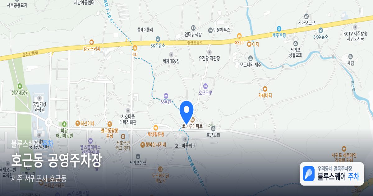 호근동 공영주차장 위치 지도