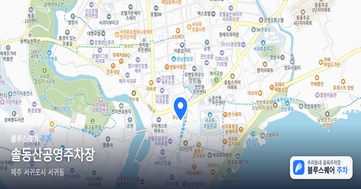 솔동산공영주차장 위치 지도