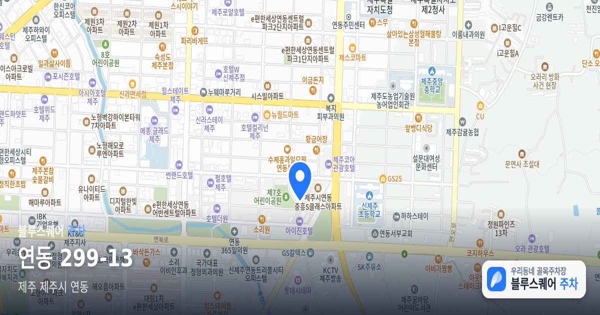 연동 299-13 위치 지도
