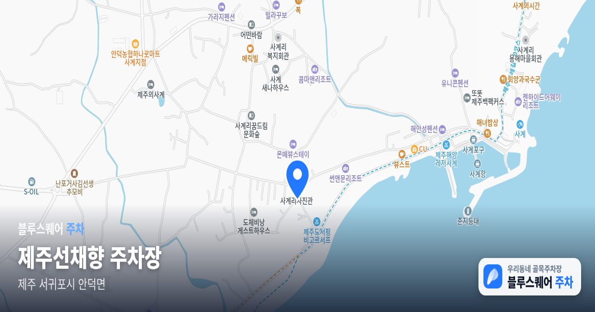 제주선채향 주차장 위치 지도