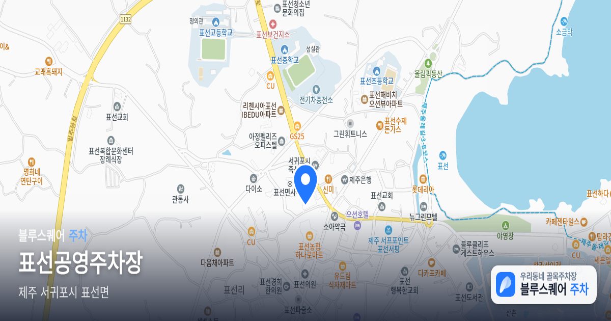 표선공영주차장 위치 지도