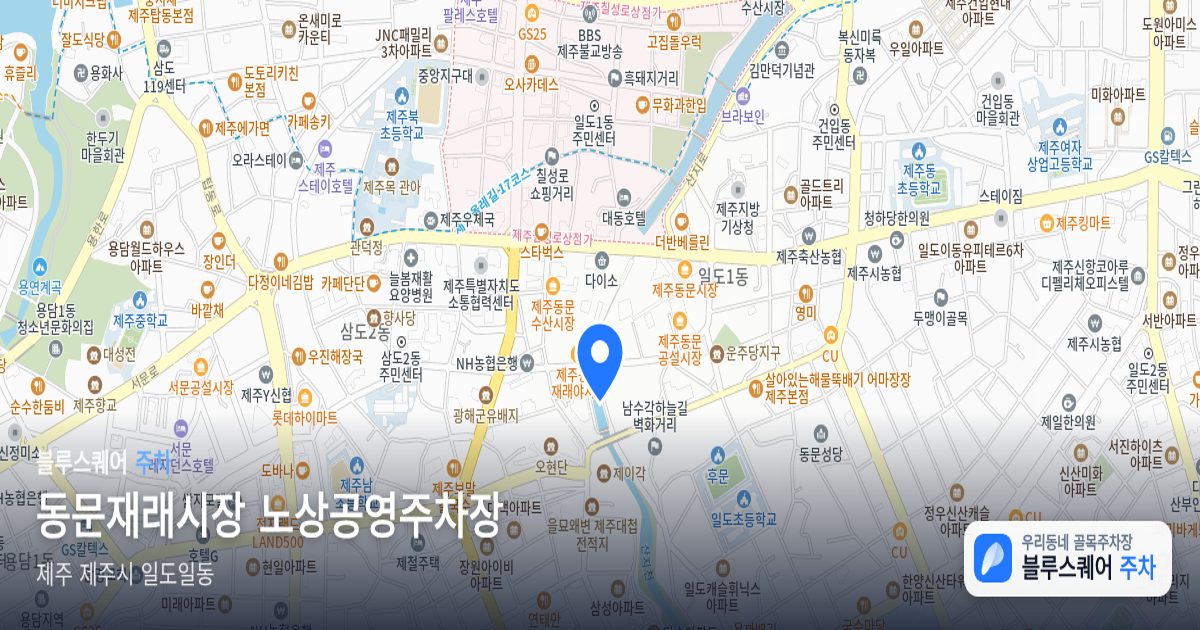 동문재래시장 노상공영주차장 위치 지도