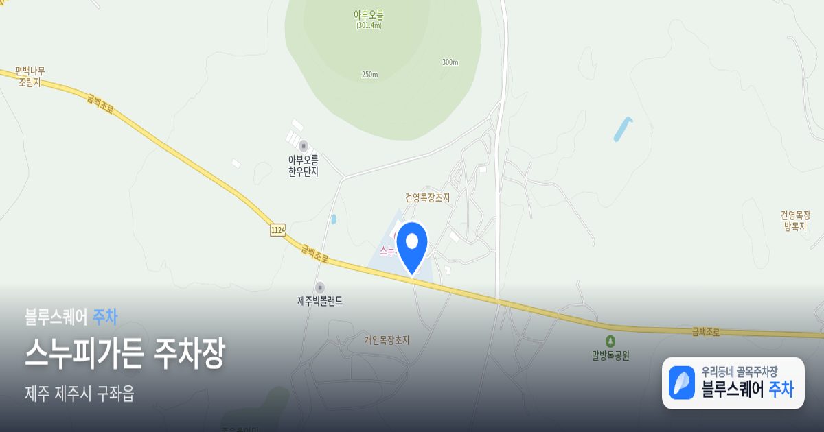 스누피가든 주차장 위치 지도