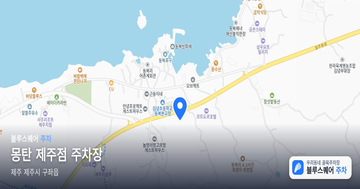 몽탄 제주점 주차장 위치 지도