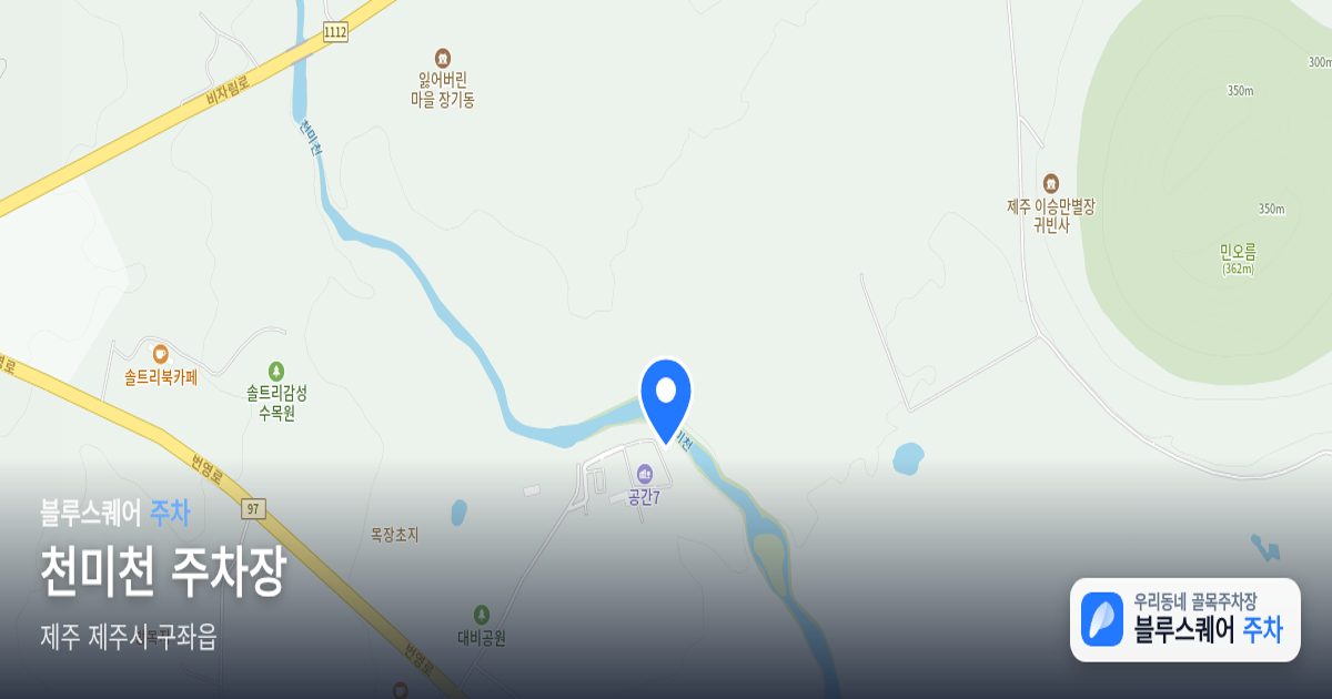 천미천 주차장 위치 지도