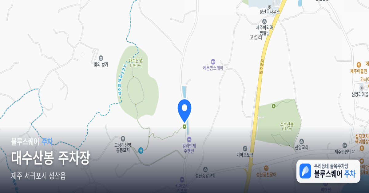 대수산봉 주차장 위치 지도