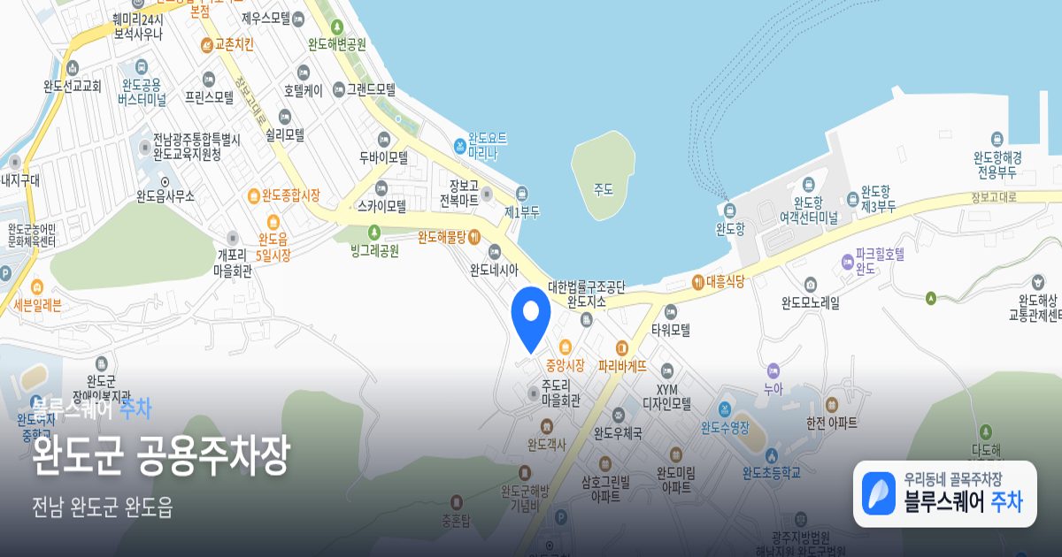 완도군 공용주차장 위치 지도