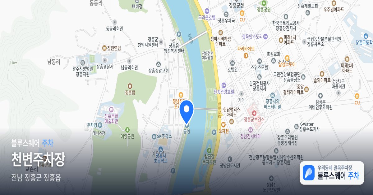 천변주차장 위치 지도