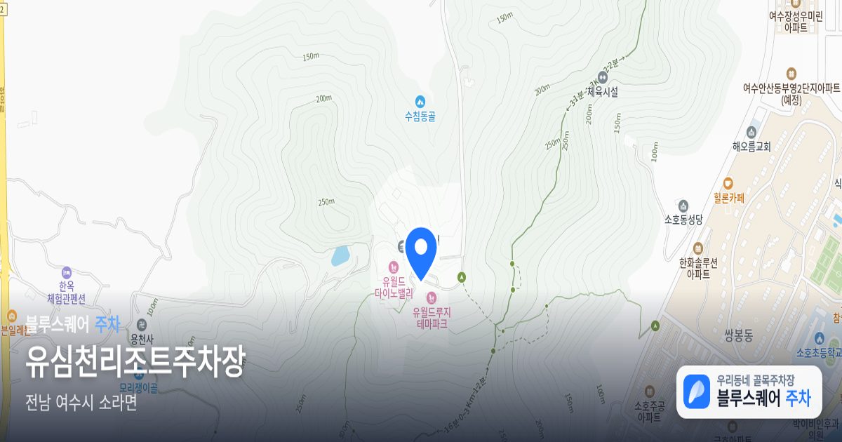 유심천리조트주차장 위치 지도