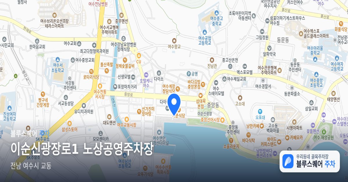 이순신광장로1 노상공영주차장 위치 지도