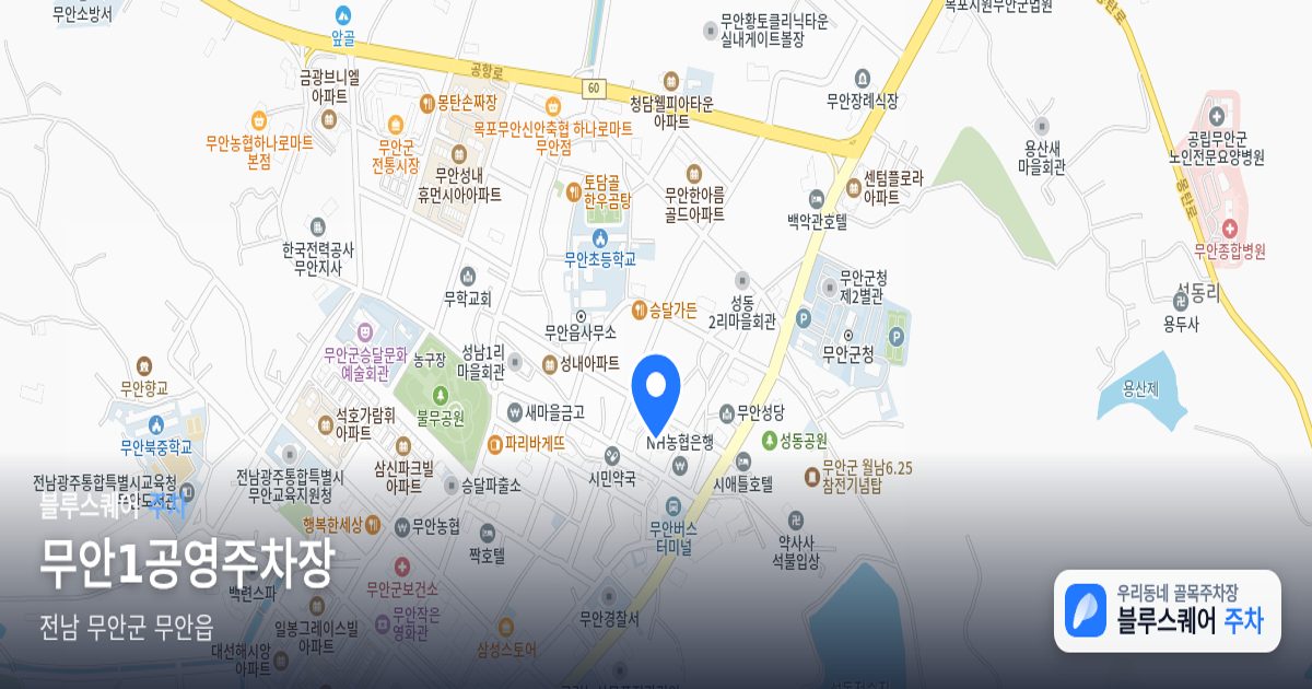 무안1공영주차장 위치 지도