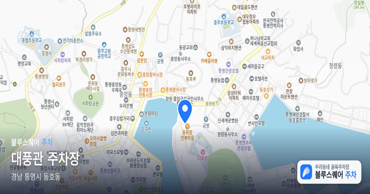 대풍관 주차장 위치 지도