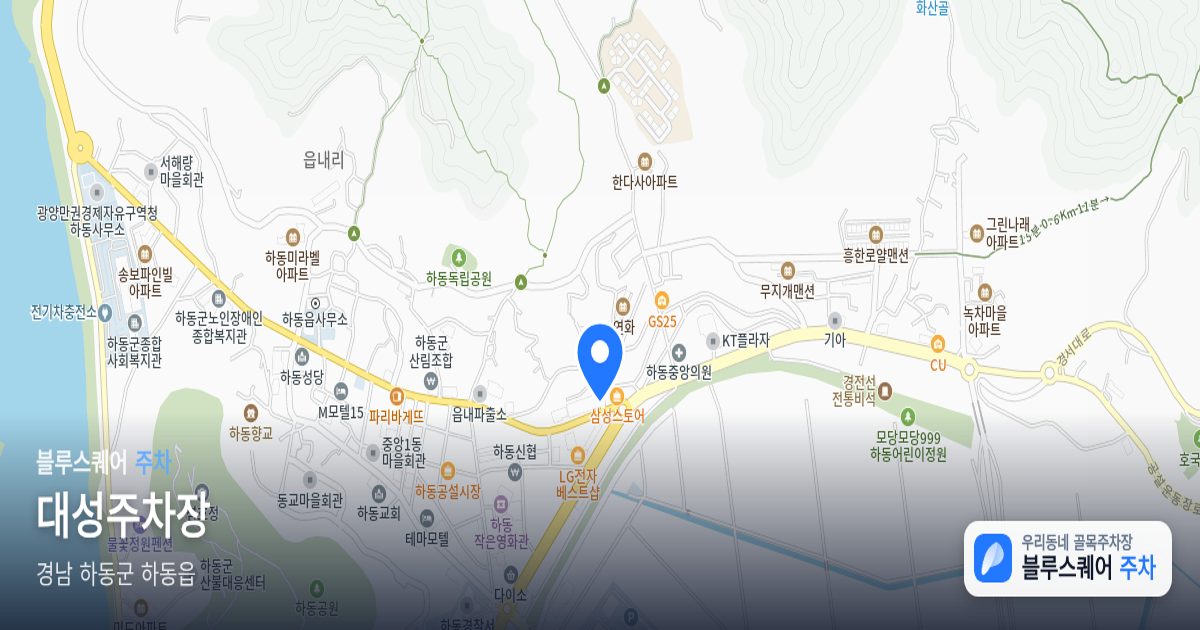 대성주차장 위치 지도