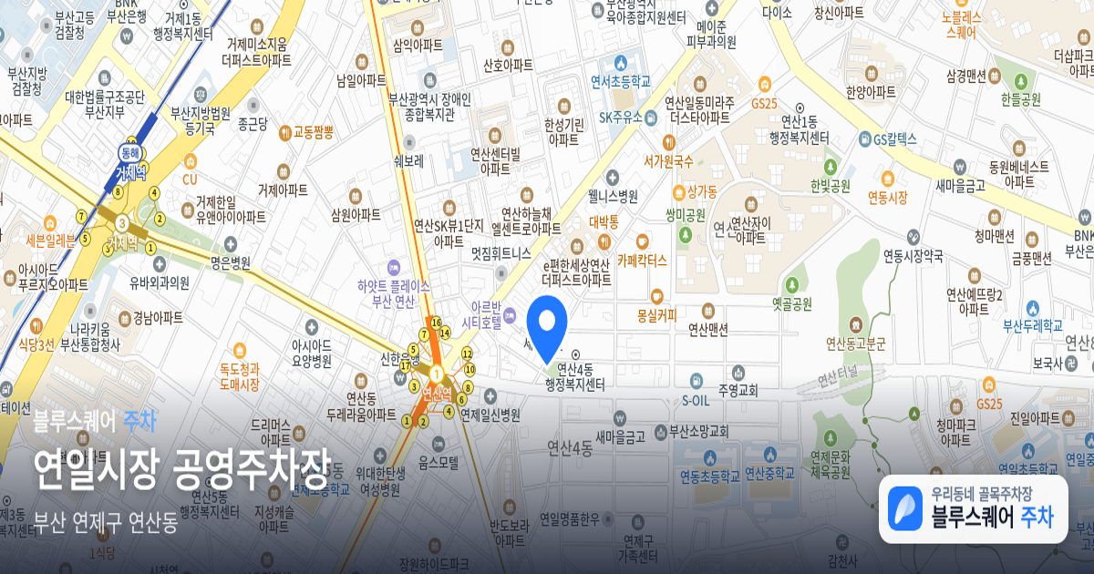 연일시장 공영주차장 위치 지도