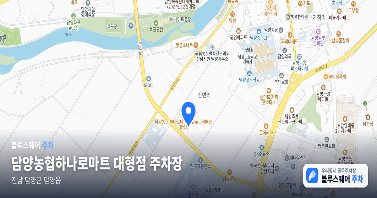 담양농협하나로마트 대형점 주차장 위치 지도
